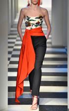 Oscar De La Renta Strapless Embellished Top