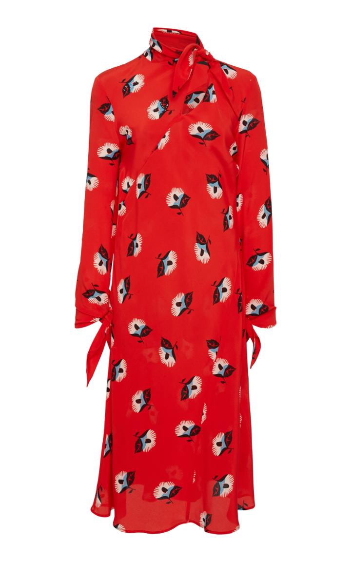 Etro Modlin Floral Silk Midi Dress