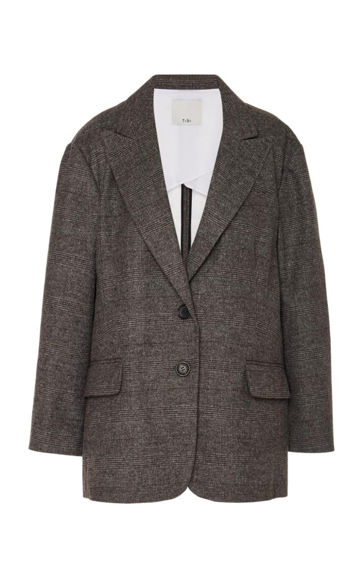 Tibi Liam Tailored Single-breasted Twill Tuxedo Jacket