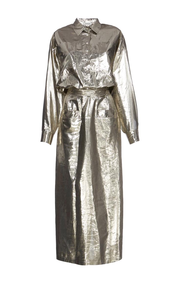 Attico Amina Metallic Dress