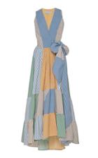 Silvia Tcherassi Striped Harmony Cotton Midi Dress