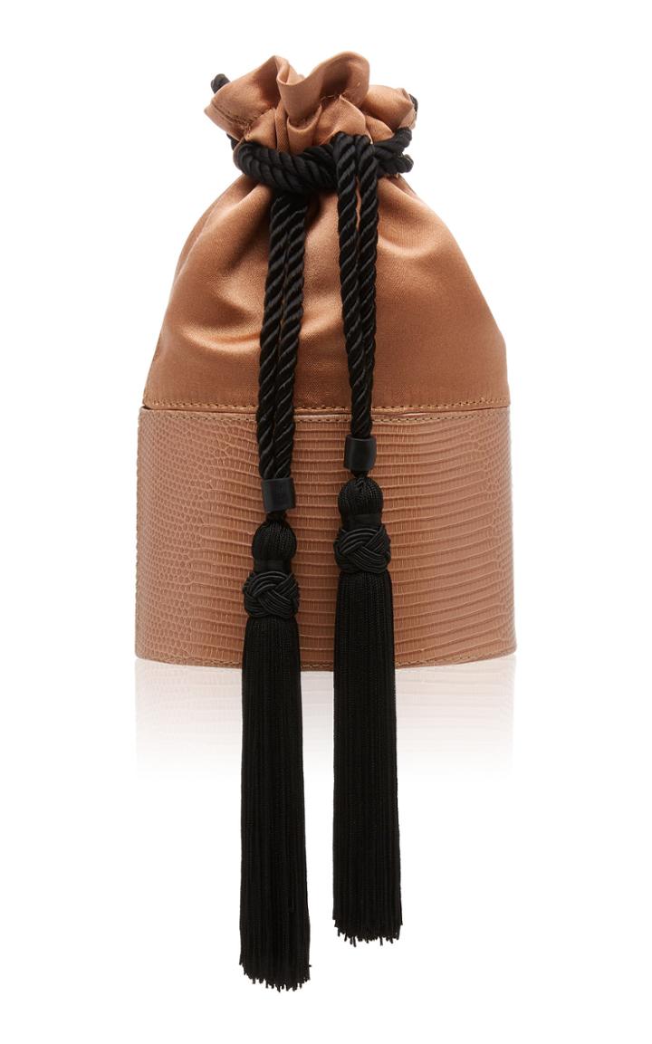 Hunting Season Small Lola Bag In Lizard And Satin