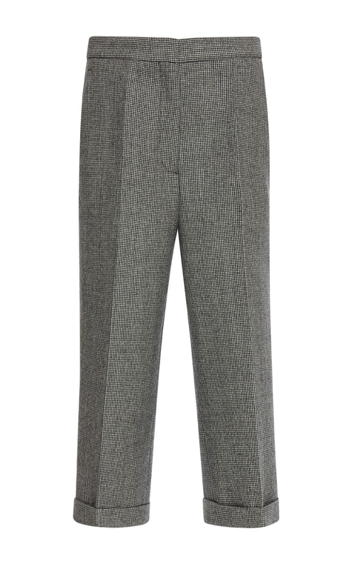 Rochas Pied De Poule Military Flared Trousers