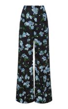 Emilia Wickstead Hullinie Floral-print High-rise Crepe Pants