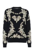 Dolce & Gabbana Floral-embroidered Wool Sweater