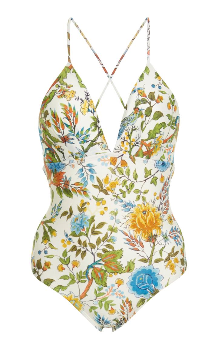 Lenny Niemeyer Plunge Crossover Back One Piece Swimsuit