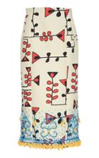Marni Bead Embroidered Canvas Skirt