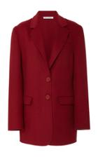 Oscar De La Renta Oversized Wool-cashmere Blend Notched Lapel Blazer