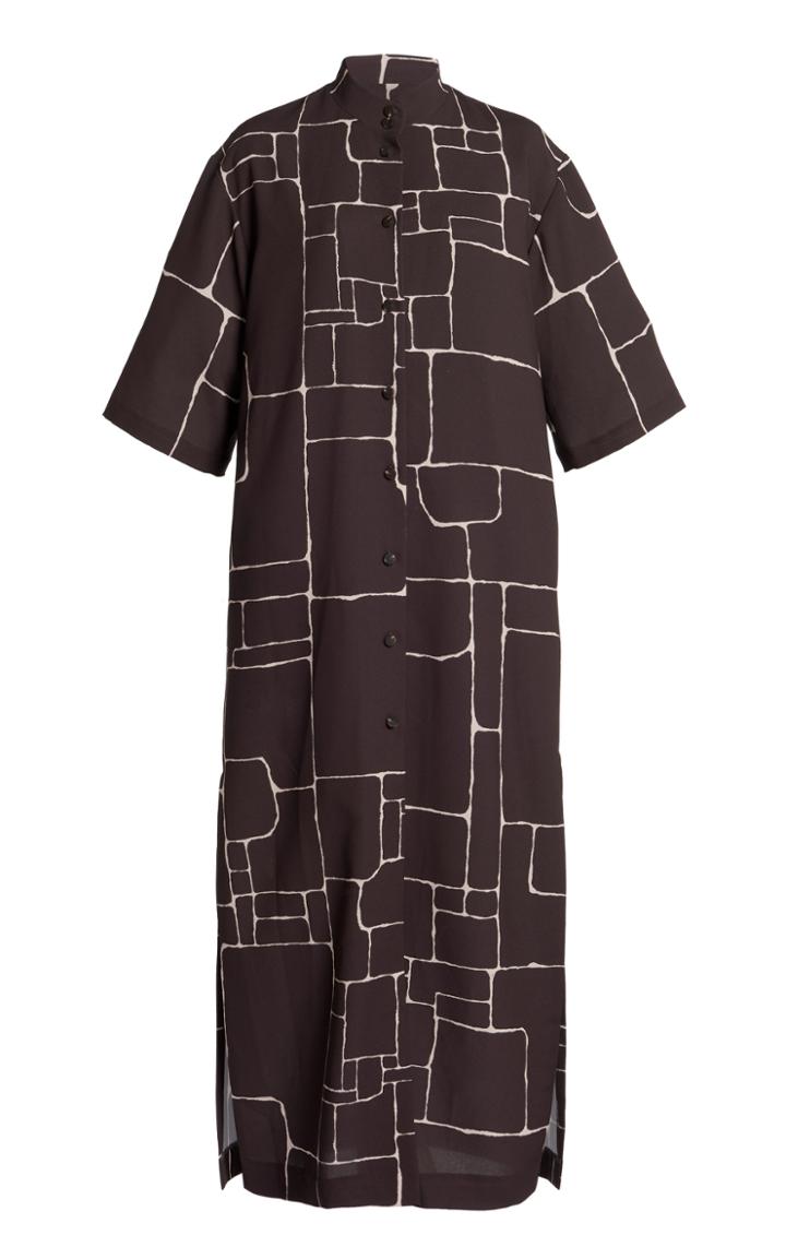Moda Operandi Low Classic Printed Poplin Shirt Dress