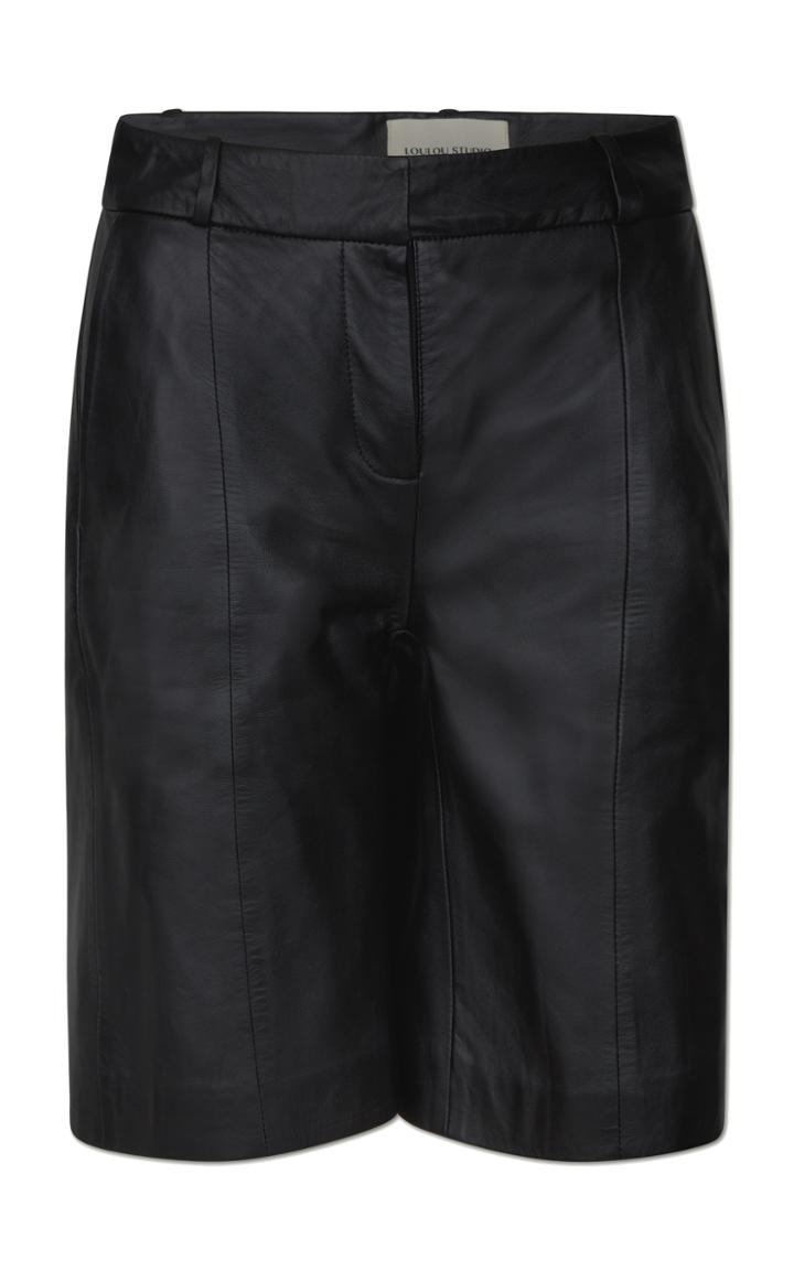 Moda Operandi Loulou Studio Kiltan Leather Bermuda Shorts