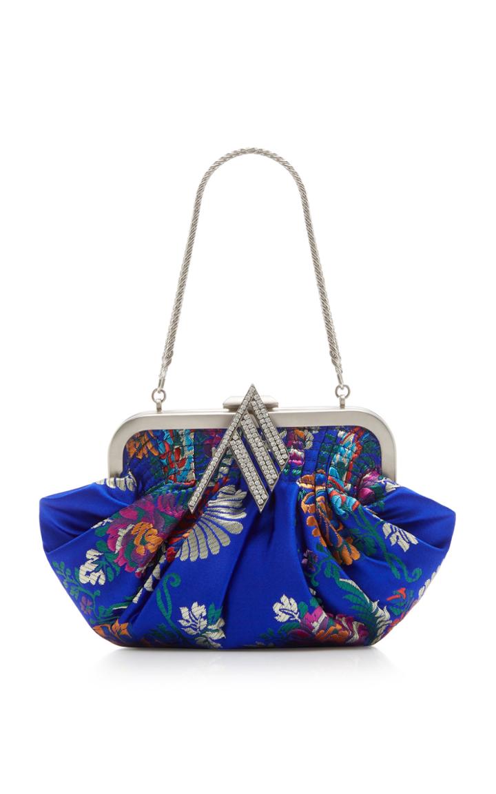 Attico Mini Doctor Crystal-embellished Jacquard Clutch