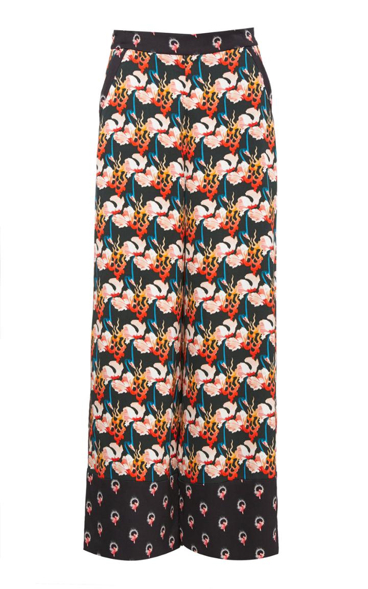 Temperley London Dragonfly Wide-leg Crepe Trousers Size: 8