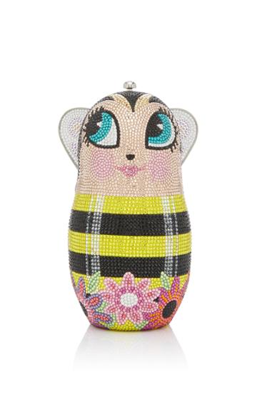 Judith Leiber Couture Busy Bee Russian Doll Crystal Clutch