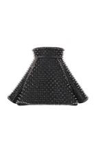 Balmain Spiked Quilted Leather Mini Skirt