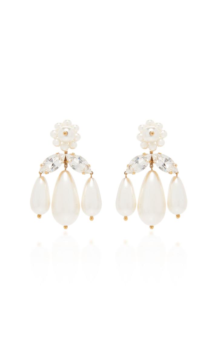 Simone Rocha Crystal And Faux Pearl Earrings