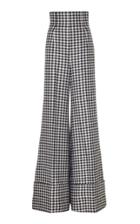 Moda Operandi Emilia Wickstead Gingham High-waisted Wide-leg Crepe Pants Size: 8