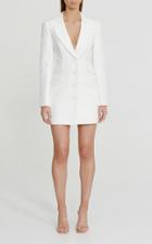 Moda Operandi Significant Other Olivia Button-detailed Linen-blend Mini Blazer Dress