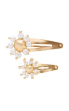 Rosantica Set-of-two Daisy Faux Pearl-embellished Hair Clips