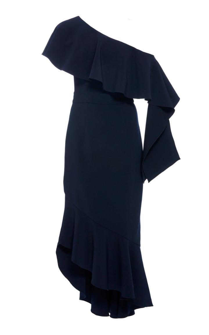 Christian Siriano Asymmetrical Ruffle Dress