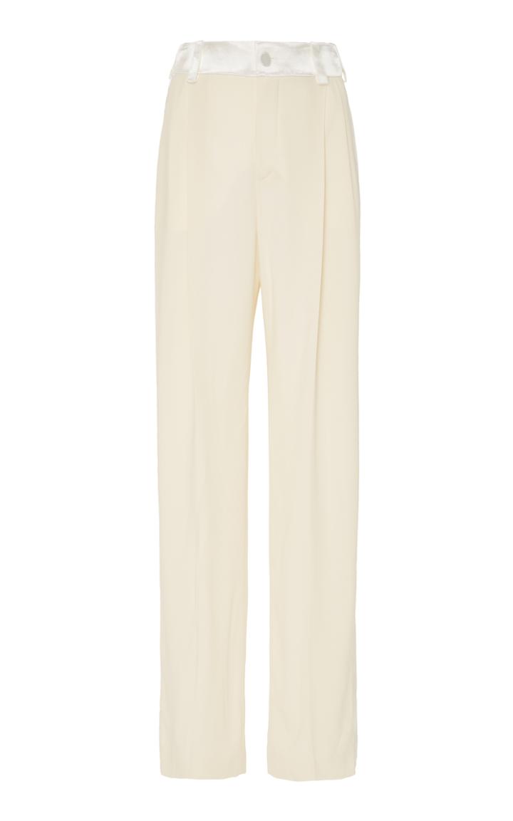 Lanvin High-rise Pleated Satin Trouser