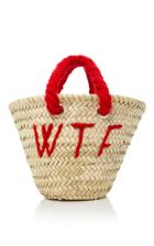 Poolside L'petit Embroidered Straw Tote