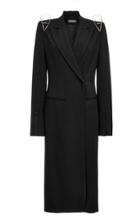 Moda Operandi Ann Demeulemeester Peaked Crepe Wrap Coat Without Shoulder Embellishme