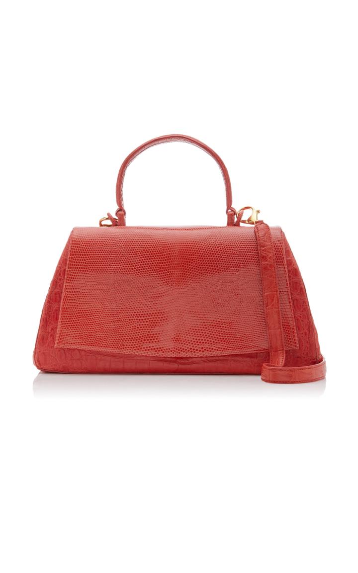 Nancy Gonzalez Claire East West Crocodile And Lizard Top Handle Bag