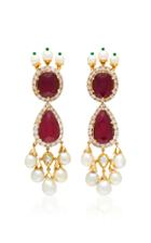 Sanjay Kasliwal One-of-a-kind Ruby And Pearl Drop Earrings