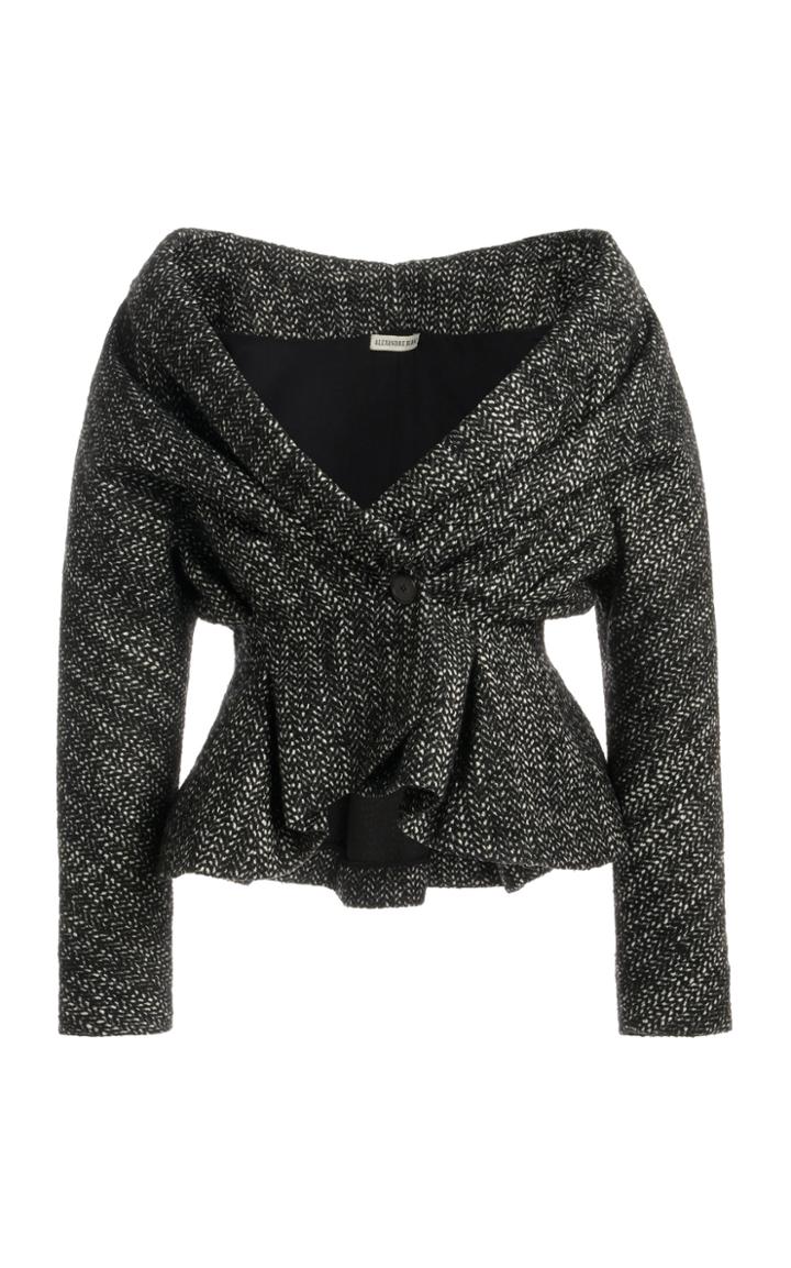 Moda Operandi Alexandre Blanc Open Neckline Tweed Jacket