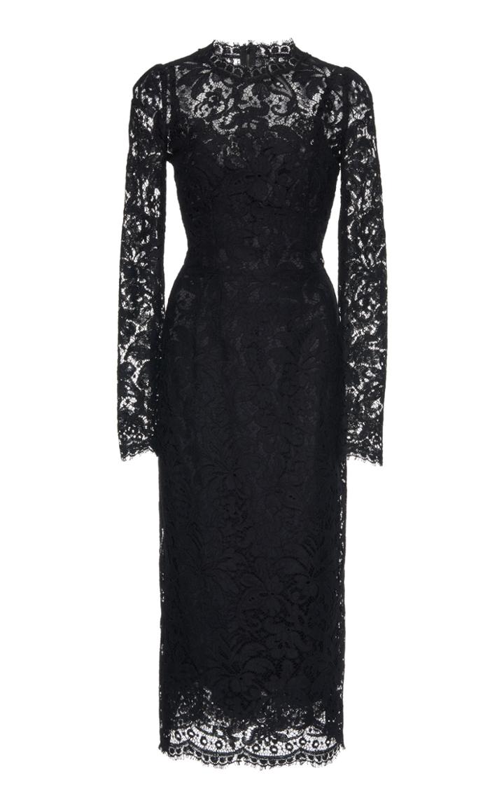 Dolce & Gabbana Cotton-blend Guipure Lace Midi Dress Size: 38