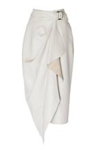 Isabel Marant Fiova Belted Leather Wrap Skirt