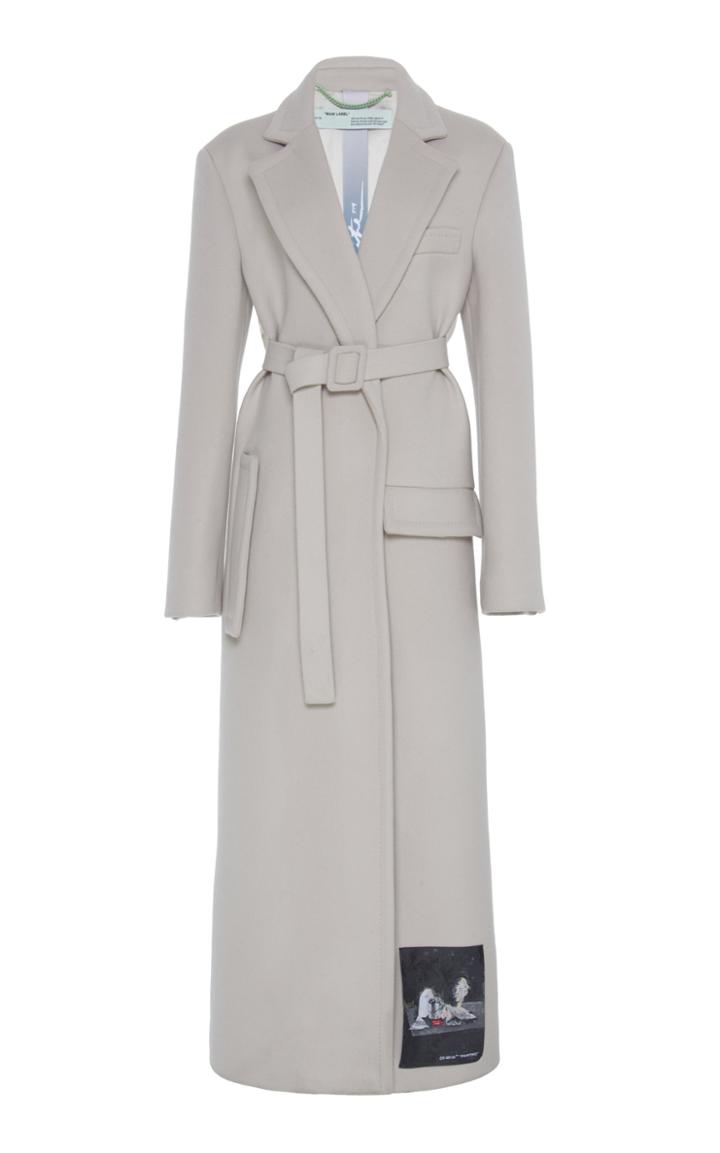 Off-white C/o Virgil Abloh Two Layer Belted Coat