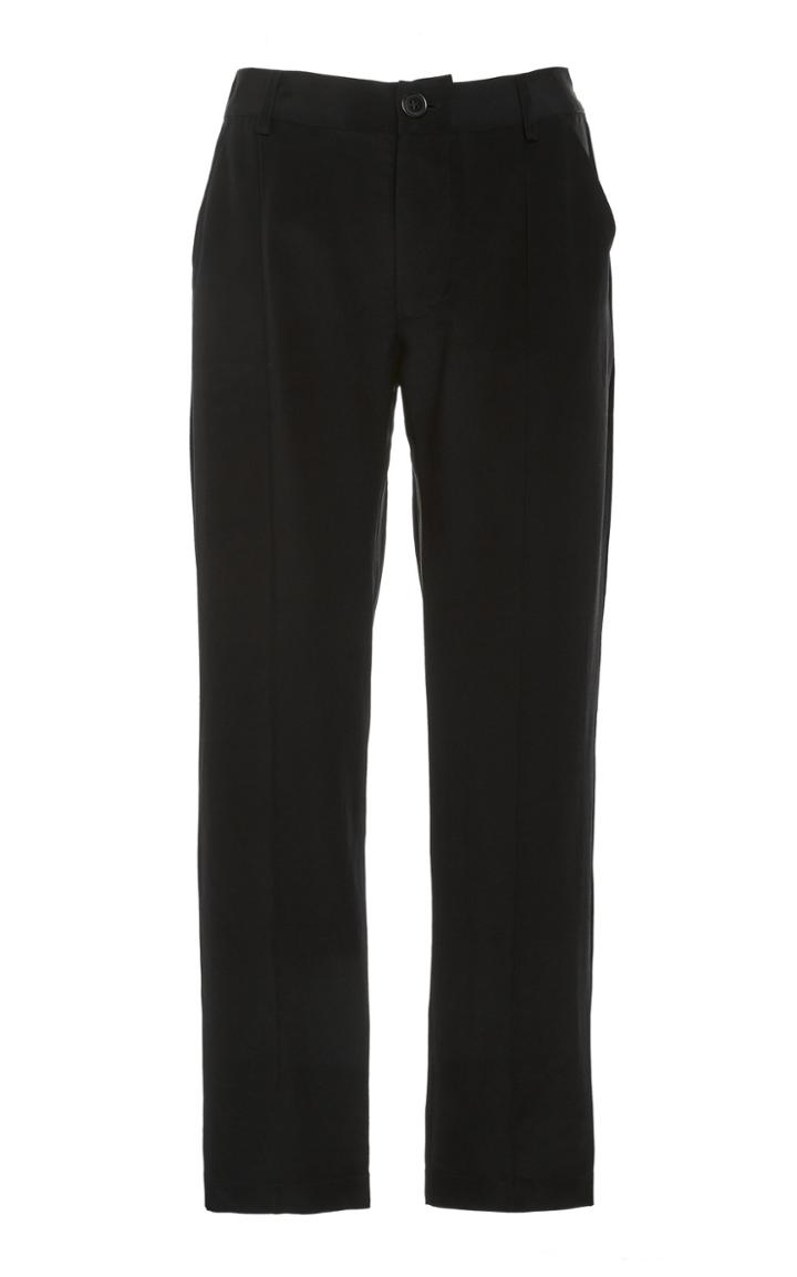 Figue Zulu Tailored Cropped Crepe Straight-leg Pants