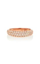 Carbon & Hyde Dome 18k Rose Gold And Diamond Ring Size: 6.5