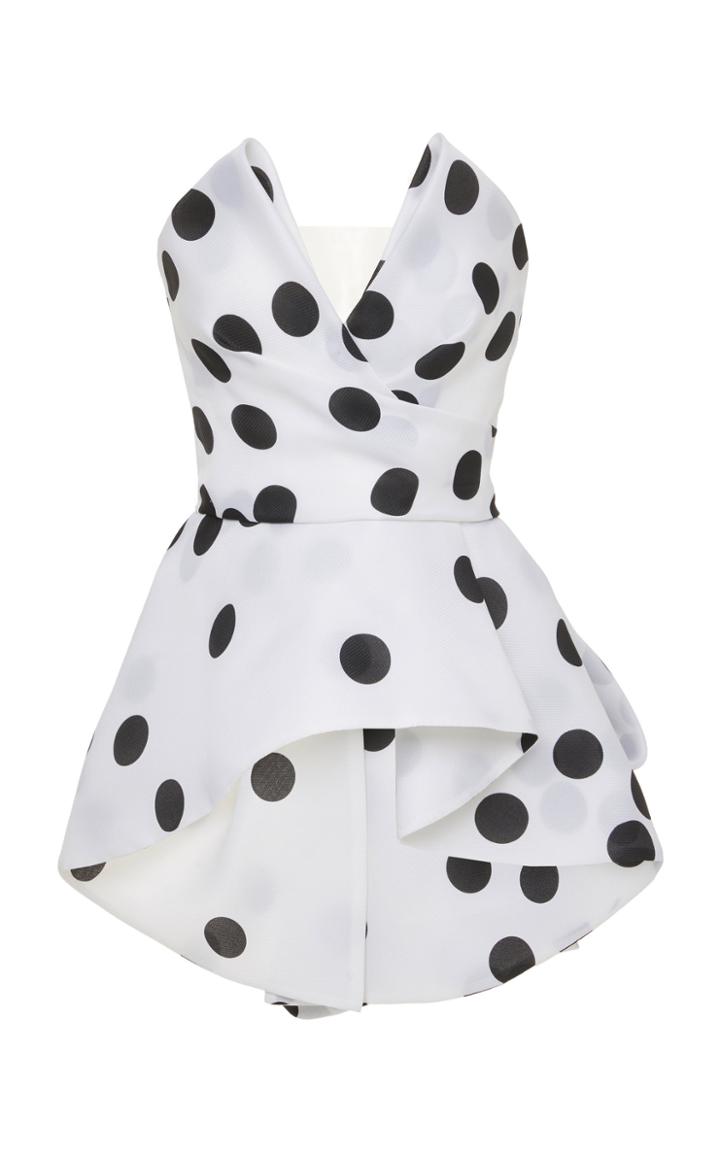 Monique Lhuillier Abstract Dot Printed Top