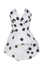 Monique Lhuillier Abstract Dot Printed Top