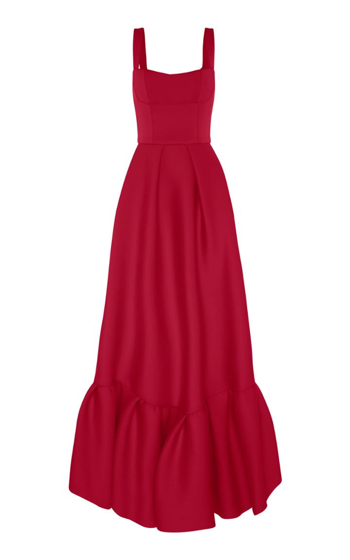 Rachel Gilbert Cora Frill Hem Gown