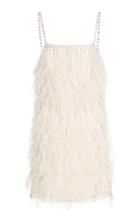 Monique Lhuillier Ostrich Feather Mini Shift Dress