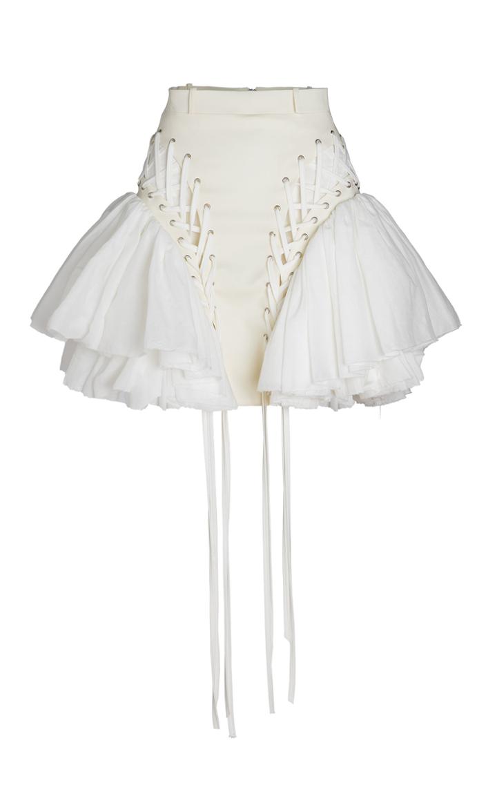 Moda Operandi Unttld Farfalla Wool-blend Skirt