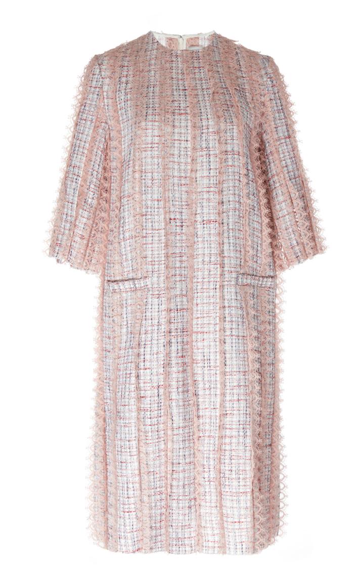 Huishan Zhang Rosalie Tweed Paneled Shift Dress