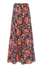 Goen.j Floral Printed Paneled Maxi Skirt