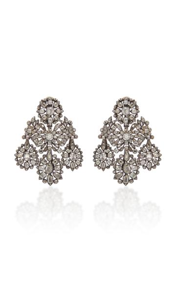 Pat Saling One Of A Kind Georgian Diamond Girandole Earrings