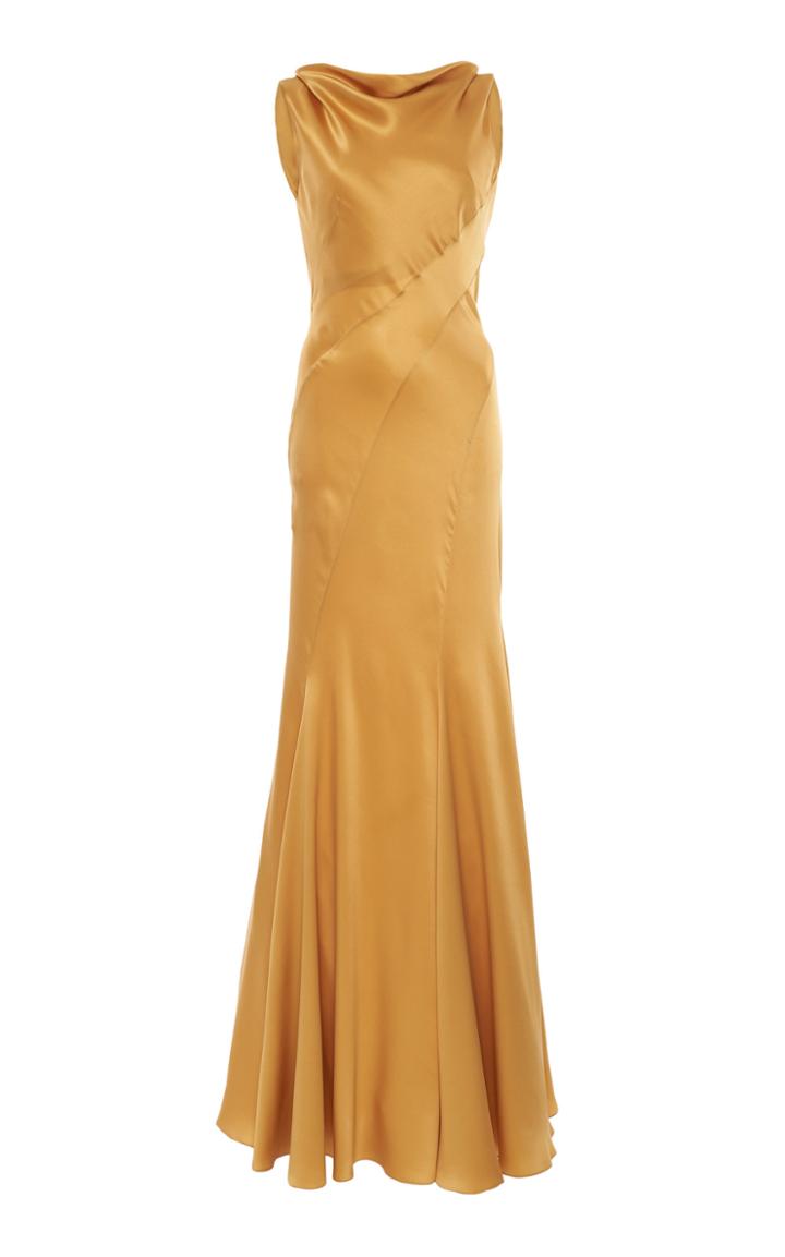 Alberta Ferretti Sleeveless Silk Gown