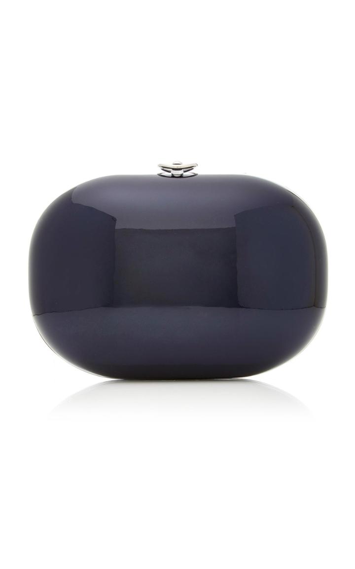 Jeffrey Levinson Elina Large Glossed Metal Clutch
