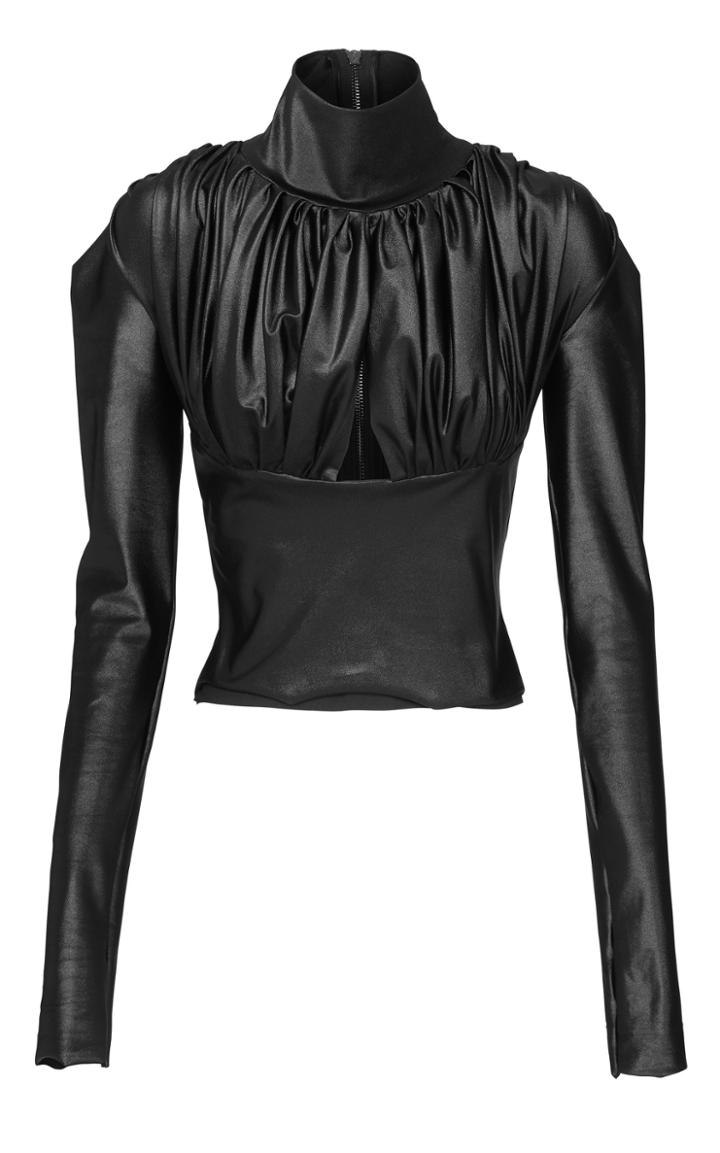 Moda Operandi Maticevski Carine Faux-leather Top