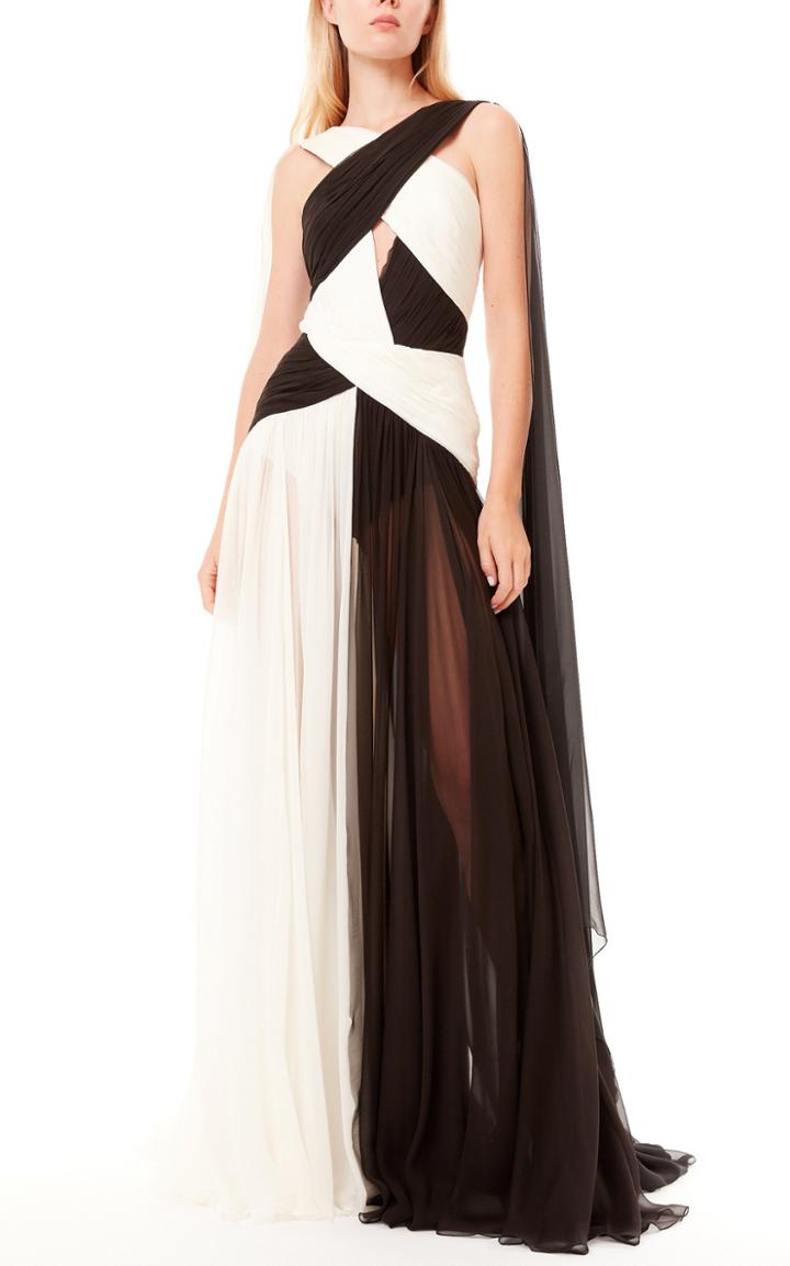 Moda Operandi Zuhair Murad Contrast Cutout Dress