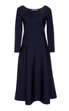Ralph Lauren Stretch-knit Ballet-neck Midi Dress