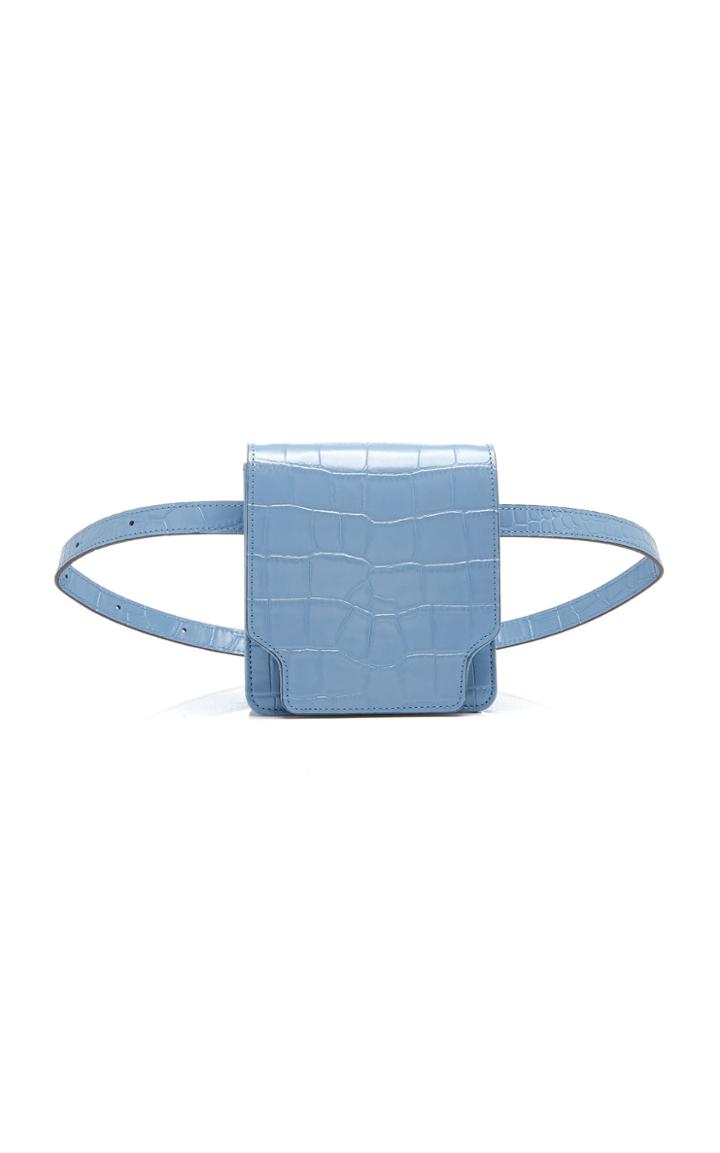 Marge Sherwood Pump Slim Croc Embossed Leather Bag