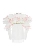 Rosie Assoulin M'o Exclusive Off-the-shoulder Ruffled Poplin Shirt