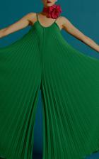 Adriana Degreas Le Fleur Pleated Jumpsuit